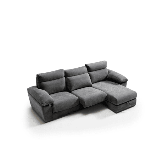 Chaise longue SOLIS dereita 4 lugares cinza escuro