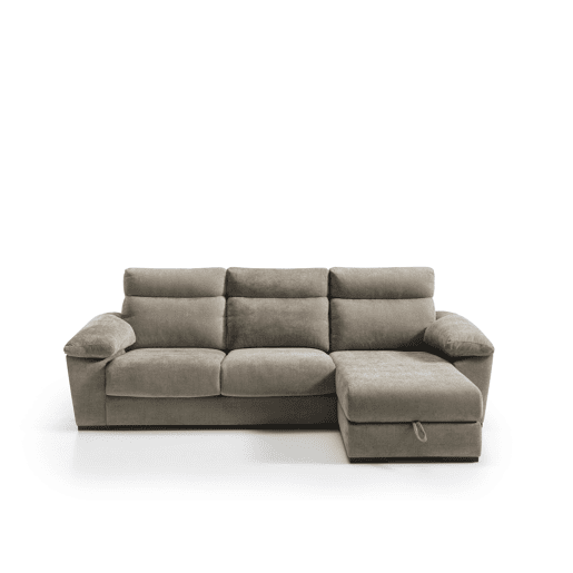 Chaise longue SOLIS dereita 4 lugares castanho