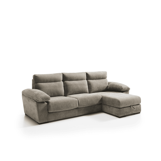 Chaise longue SOLIS dereita 4 lugares castanho