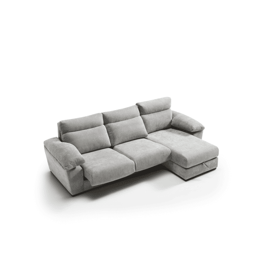 Chaise longue SOLIS dereita 4 lugares cinza
