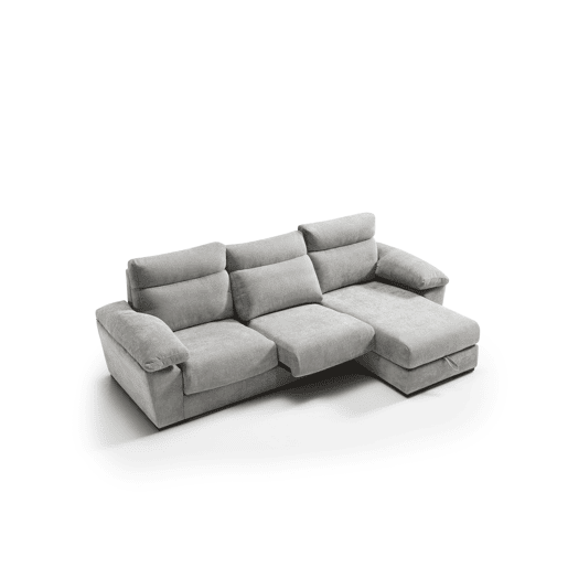 Chaise longue SOLIS dereita 4 lugares cinza