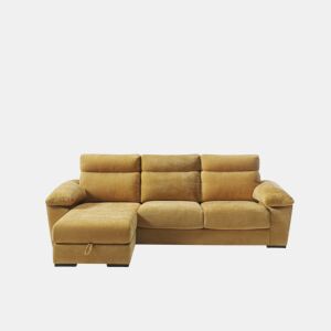 Chaise longue SOLIS esquerda 4 lugares mostarda