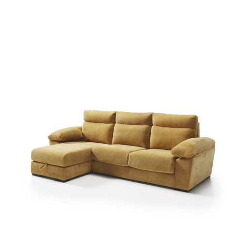 Chaise longue SOLIS esquerda 4 lugares mostarda Chaise longue SOLIS esquerda 4 lugares mostarda