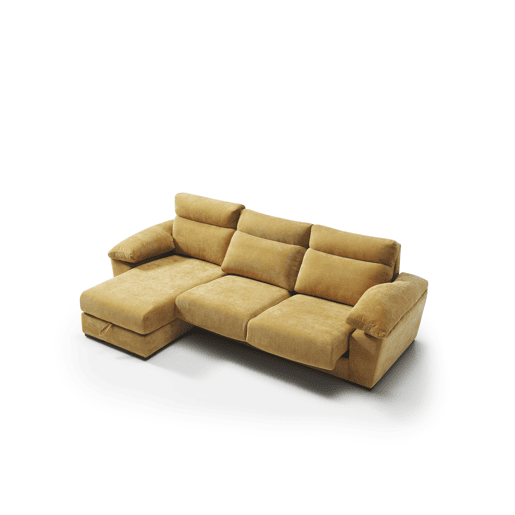 Chaise longue SOLIS esquerda 4 lugares mostarda Chaise longue SOLIS esquerda 4 lugares mostarda