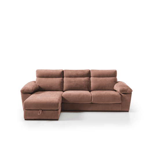 Chaise longue SOLIS esquerda 4 lugares terracota