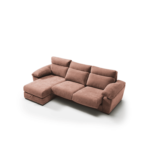 Chaise longue SOLIS esquerda 4 lugares terracota