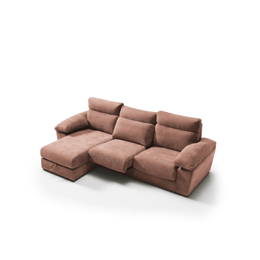 Chaise longue SOLIS esquerda 4 lugares terracota