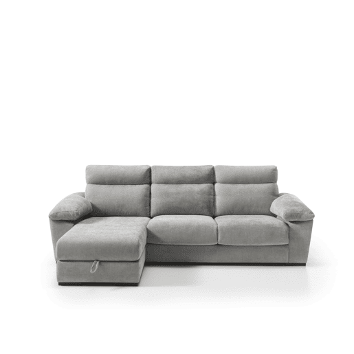 Chaise longue SOLIS esquerda 4 lugares cinza médio Chaise longue SOLIS esquerda 4 lugares cinza médio