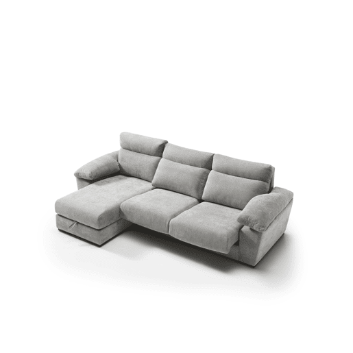 Chaise longue SOLIS esquerda 4 lugares cinza médio Chaise longue SOLIS esquerda 4 lugares cinza médio