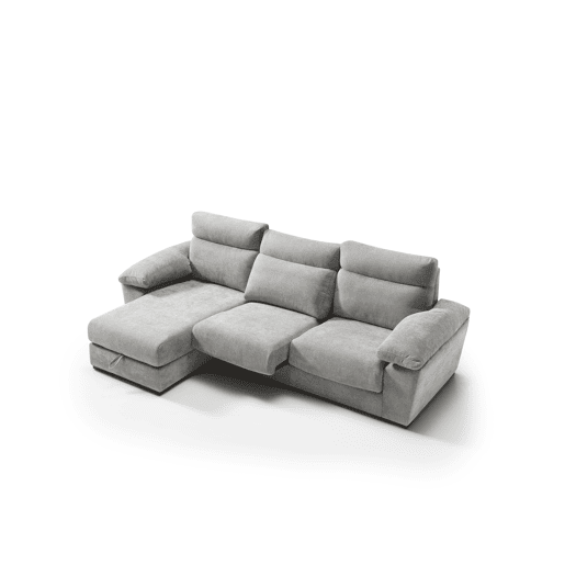 Chaise longue SOLIS esquerda 4 lugares cinza médio Chaise longue SOLIS esquerda 4 lugares cinza médio