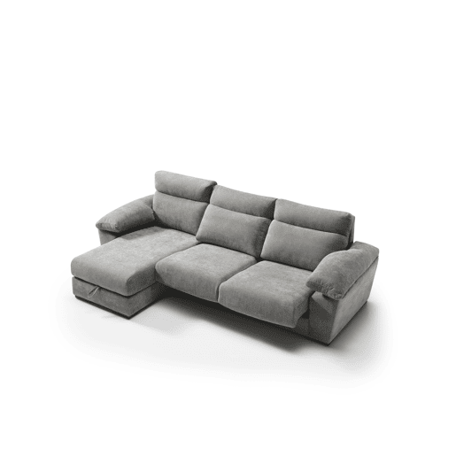 Chaise longue SOLIS esquerda 4 lugares cinza escuro