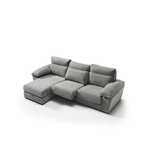 Chaise longue SOLIS esquerda 4 lugares cinza escuro