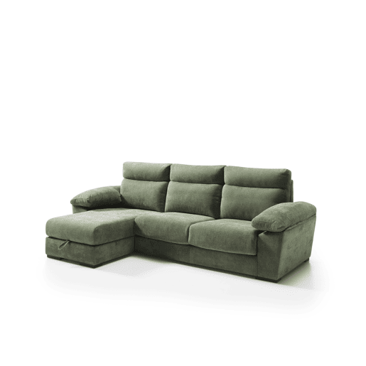 Chaise longue SOLIS esquerda 4 lugares verde