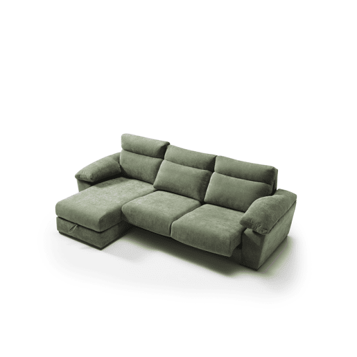 Chaise longue SOLIS esquerda 4 lugares verde