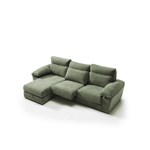 Chaise longue SOLIS esquerda 4 lugares verde