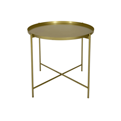 Mini mesa metal EZRA 48x42cm cor dourado