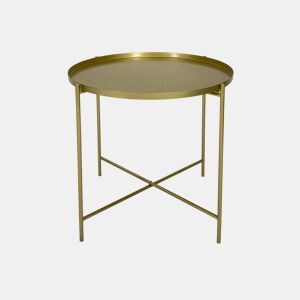 Mini mesa metal EZRA 48x42cm cor dourado