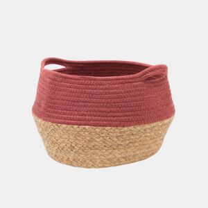 Cesto fibra vegetal e algodão BAILEN terracota