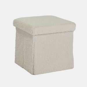 Puff dobrável TEDDY 38x38x38cm branco