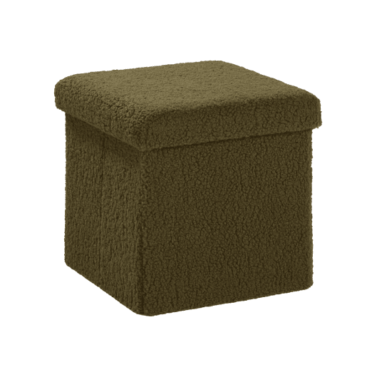 Puff dobrável TEDDY 38x38x38cm verde