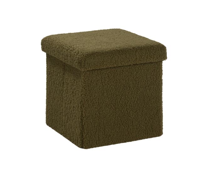 Puff plegable teddy 38x38x38cm color verde