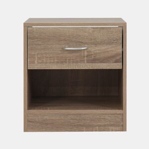 Mesa de cabeceira ONA 1 gaveta cor carvalho