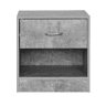 Mesa de cabeceira ONA 1 gaveta cor cinza