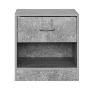 Mesa de cabeceira ONA 1 gaveta cor cinza