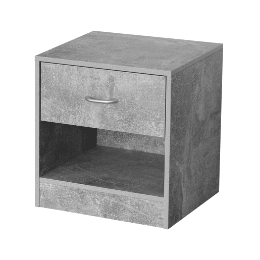 Mesa de cabeceira ONA 1 gaveta cor cinza