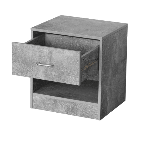 Mesa de cabeceira ONA 1 gaveta cor cinza
