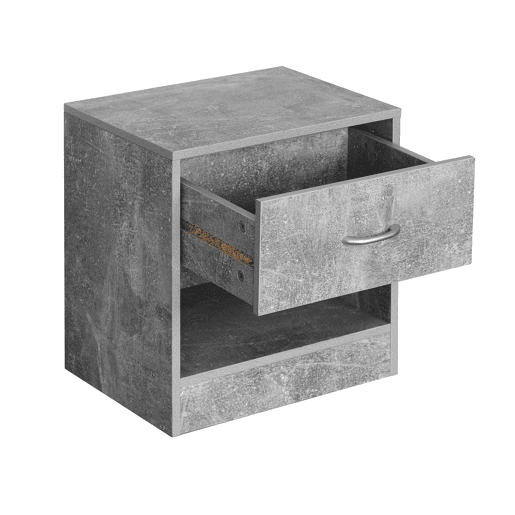 Mesa de cabeceira ONA 1 gaveta cor cinza