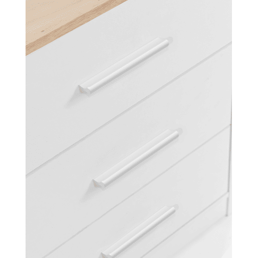 Mesa de cabeceira YOKO 3 gavetas cor branco