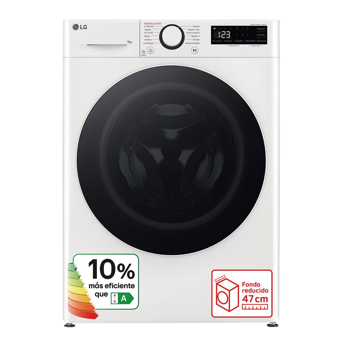 Lavadora frontal LG F2WR5S08A0W 8KG 1200 RPM