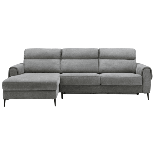 Chaise longue com cama ELIA esquerda 4 lugares cinza Chaise longue com cama ELIA esquerda 4 lugares cinza