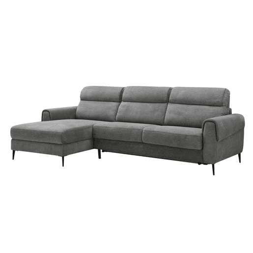 Chaise longue com cama ELIA esquerda 4 lugares cinza Chaise longue com cama ELIA esquerda 4 lugares cinza