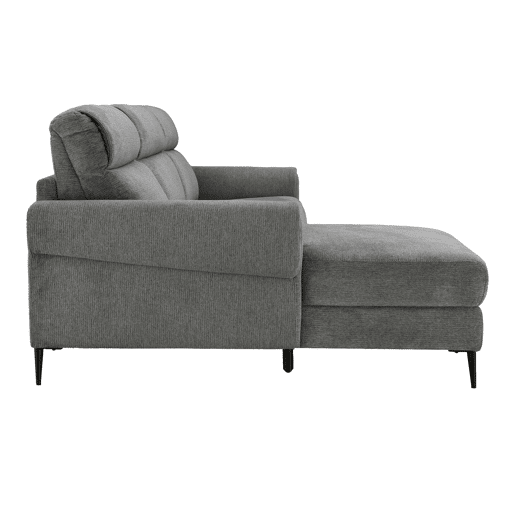 Chaise longue com cama ELIA esquerda 4 lugares cinza Chaise longue com cama ELIA esquerda 4 lugares cinza