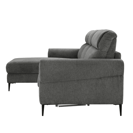 Chaise longue com cama ELIA esquerda 4 lugares cinza Chaise longue com cama ELIA esquerda 4 lugares cinza
