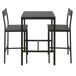 Conjunto de mesa alta con 2 taburetes JAMIE Conjunto de mesa alta con 2 taburetes JAMIE Negro