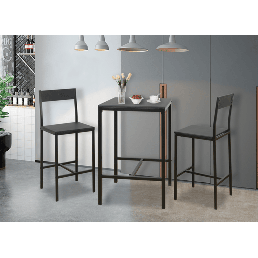Conjunto de mesa alta com 2 bancos JAMIE