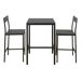 Conjunto de mesa alta con 2 taburetes JAMIE Conjunto de mesa alta con 2 taburetes JAMIE Negro