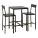 Conjunto de mesa alta con 2 taburetes JAMIE Conjunto de mesa alta con 2 taburetes JAMIE Negro