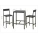 Conjunto de mesa alta con 2 taburetes JAMIE Conjunto de mesa alta con 2 taburetes JAMIE Negro
