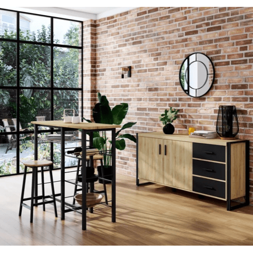 Conjunto de mesa alta com 2 bancos DETROIT Conjunto de mesa alta com 2 bancos DETROIT