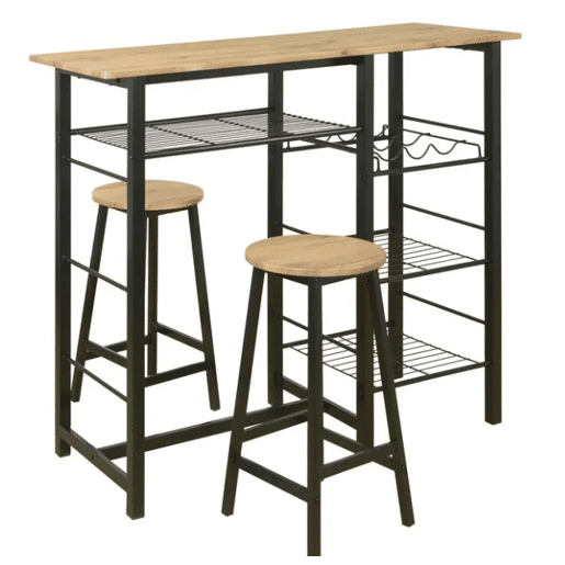 Conjunto de mesa alta com 2 bancos DETROIT Conjunto de mesa alta com 2 bancos DETROIT