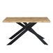 Mesa de comedor fija color roble LIMA Mesa de comedor fija color roble LIMA Negro/ Madera