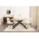 Mesa de comedor fija color roble LIMA Mesa de comedor fija color roble LIMA Negro/ Madera