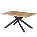 Mesa de comedor fija color roble LIMA Mesa de comedor fija color roble LIMA Negro/ Madera