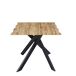 Mesa de comedor fija color roble LIMA Mesa de comedor fija color roble LIMA Negro/ Madera