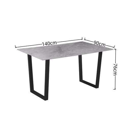 Mesa de jantar fixa MILLIE cor cinza Mesa de jantar fixa MILLIE cor cinza