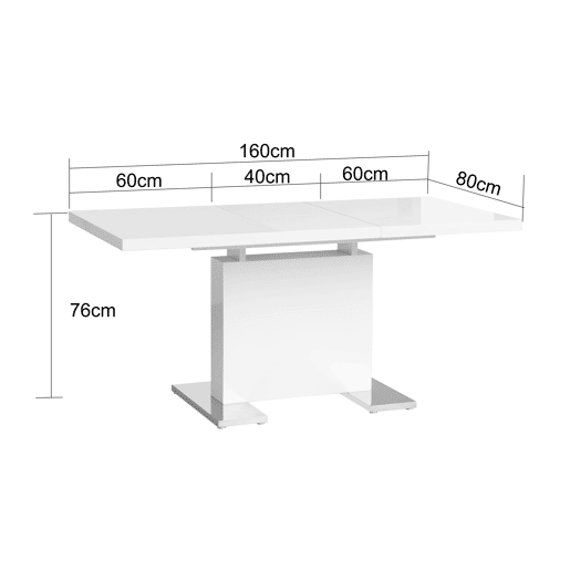 Mesa de jantar extensível AKISSI